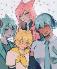 by @pigeonpii.bsky.social vocaloid cosplay from GeblerAP