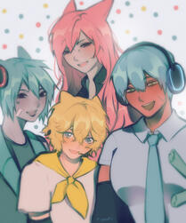 by @pigeonpii.bsky.social vocaloid cosplay from GeblerAP